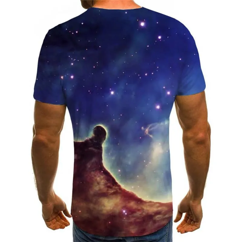 abstract shirt  Hip hop tshirt 3D personality  men's Cool art costume fun geometric colorful art