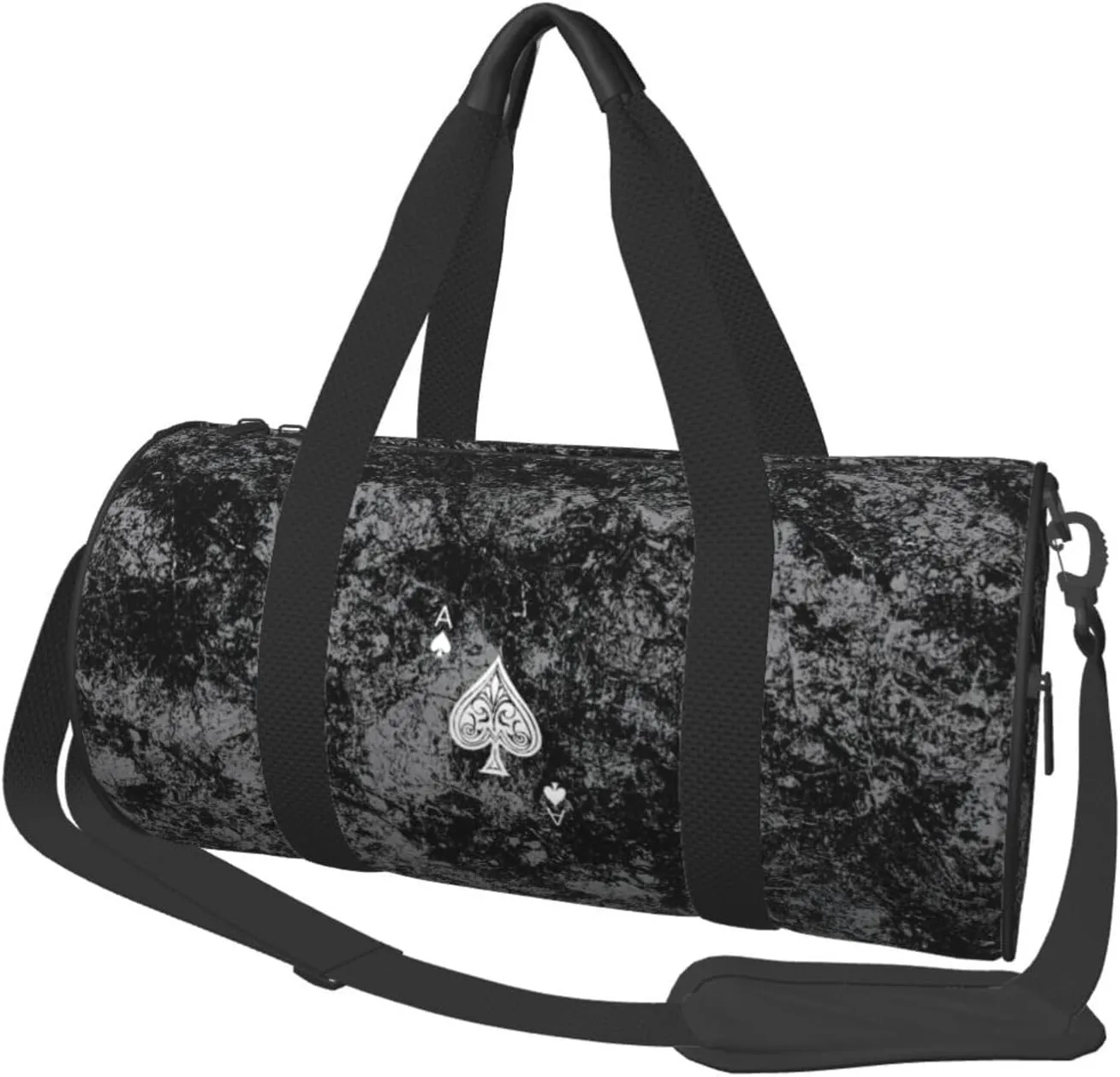 Ace of Spades Poker Convertible Garment Bag with Shoulder Strap, Carry on Garment Duffel Bag for Men Women - Rolling Foldable for Travel Luggage Bags (Black)