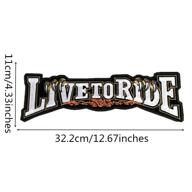 America's Highway Iron-On Patches For Jackets / Large Embroidered Biker Patches For Clothes