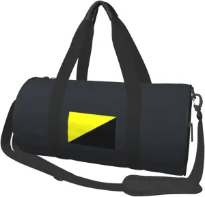 Ancap Flag Convertible Garment Bag with Shoulder Strap, Carry on Garment Duffel Bag for Men Women - Rolling Foldable for Travel Luggage Bags (Black)