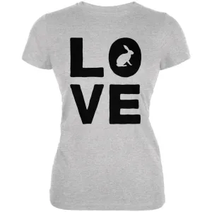Autumn Bunny Rabbit Love Juniors Soft T Shirt