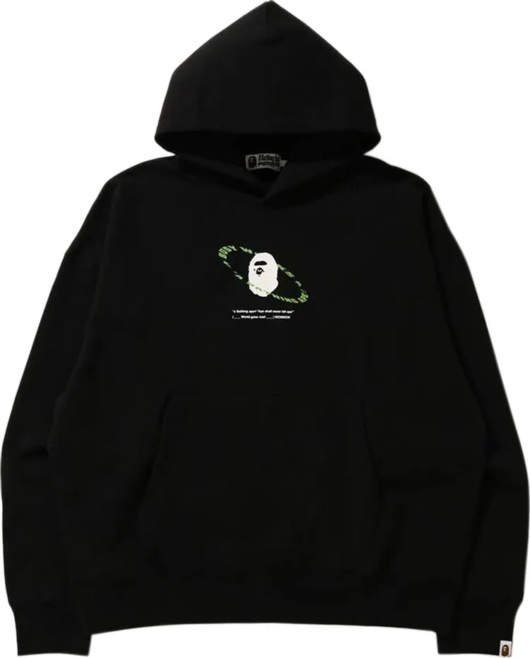 BAPE Universe Ape Loose Fit Pullover Hoodie Black, black