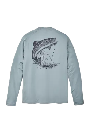Barrier Perf LS T-Shirt Lead Fish