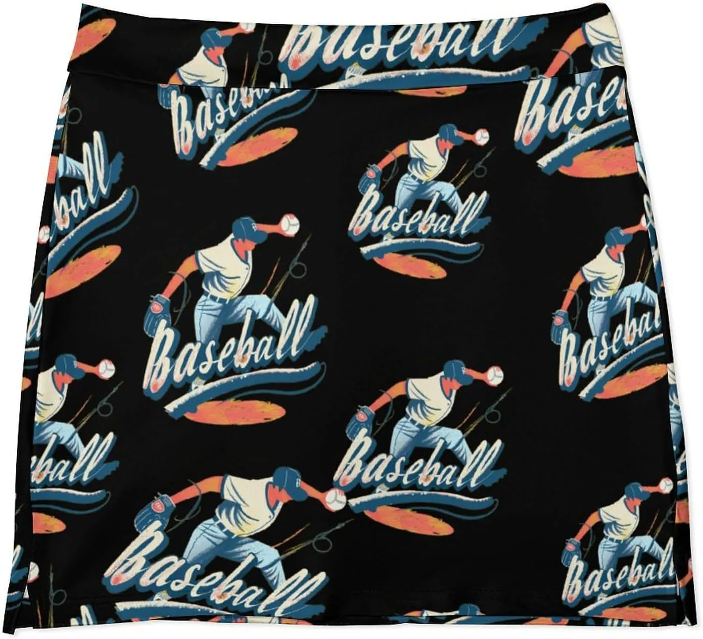 Baseball Game Day Women's Skort Athletic Skirt Golf Skorts A-line Skirts with Built-in Shorts Pockets