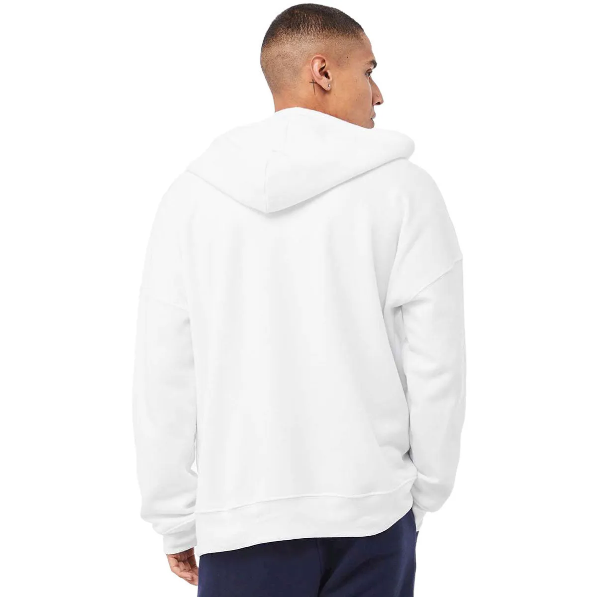 Bella   Canvas Unisex White Sponce Sleeve DTM Full Zip Hoodie