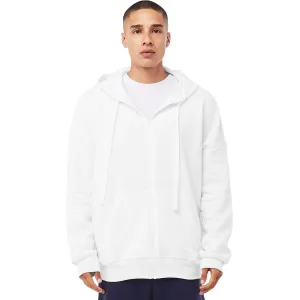 Bella   Canvas Unisex White Sponce Sleeve DTM Full Zip Hoodie