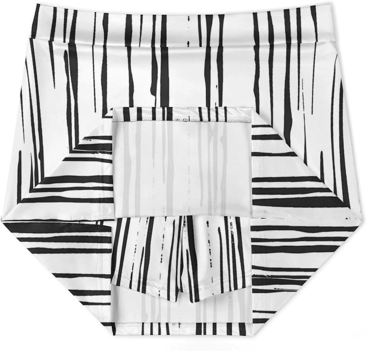 Black And White Vertical Stripes Women's Skort Athletic Skirt Golf Skorts A-line Skirts with Built-in Shorts Pockets