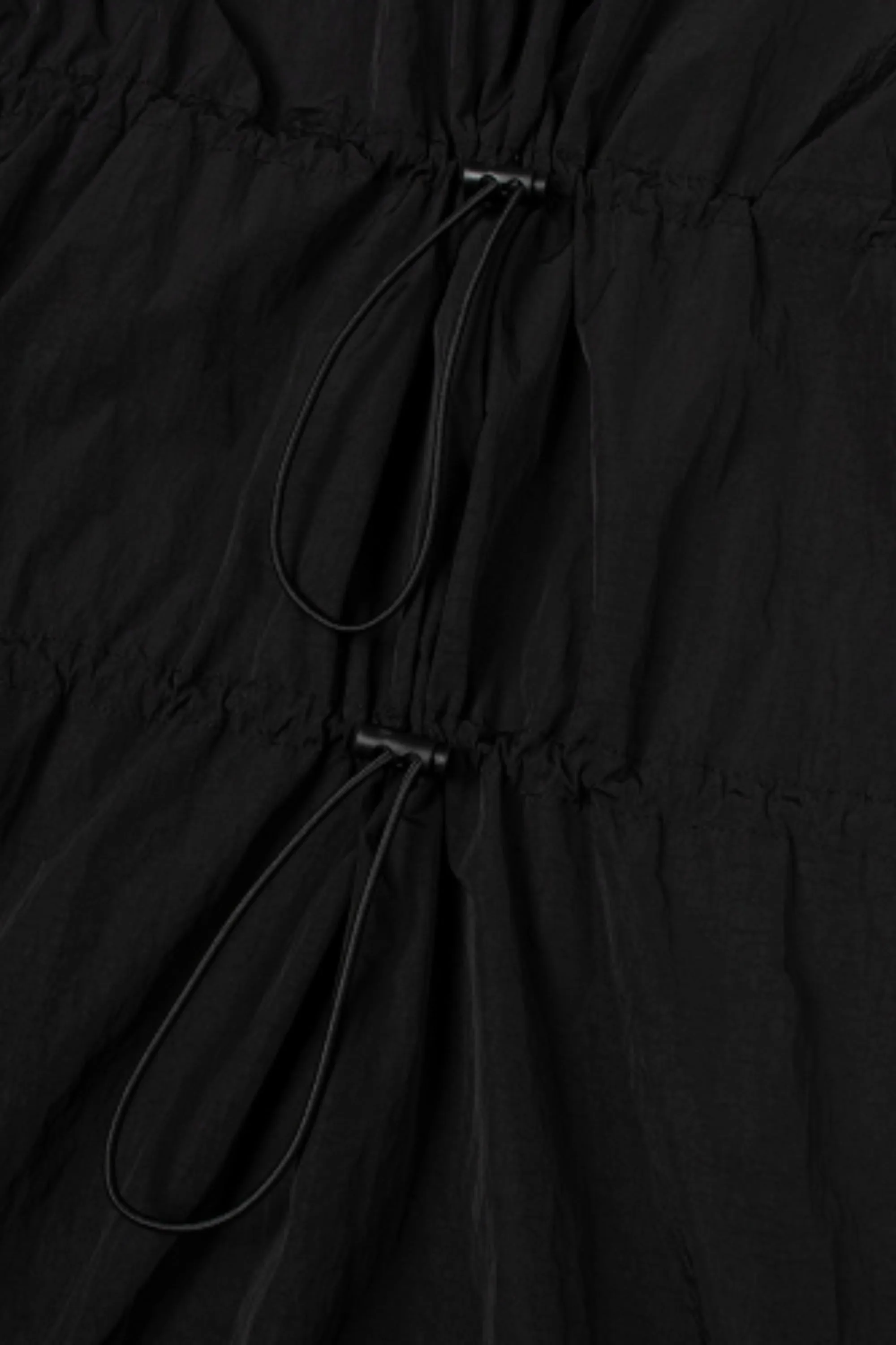 Black Double Slider Zipper Vest Dress