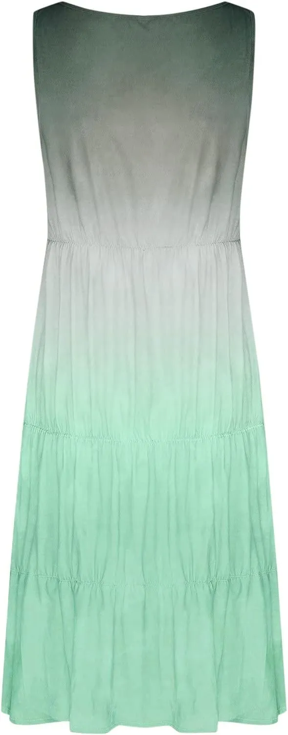 Boho Summer Dresses for Women Plus Size Cute Petite Beach Dress Plus Size Sleeveless Sundresses Flowy Midi Dress