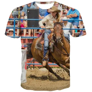 Borse T-shirt Men Competition T-shirts Graphic Raced Tshirt Anime Equestrian Shirt Print