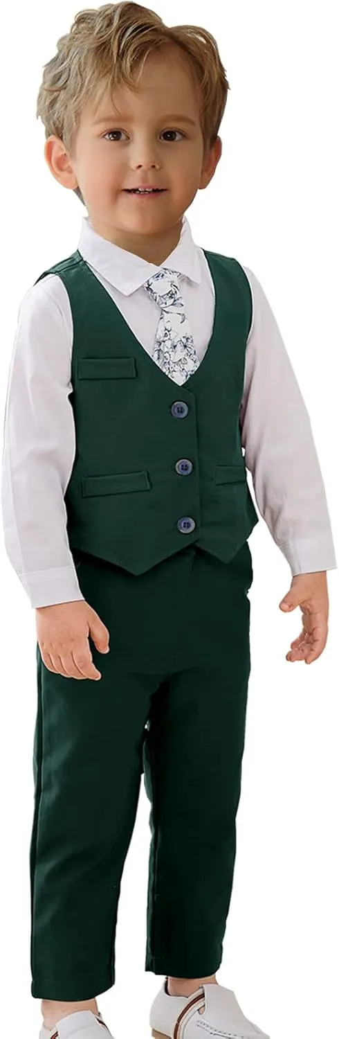 Boys Suits Kid Pants and Vest SetFormal Dress for Toddler Wedding Outfits
