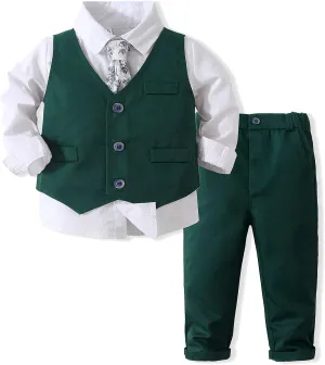 Boys Suits Kid Pants and Vest SetFormal Dress for Toddler Wedding Outfits