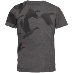 Canadian Geese Goose Flying V Mens Soft T Shirt