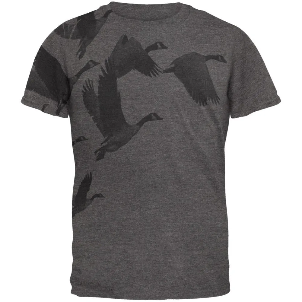 Canadian Geese Goose Flying V Mens Soft T Shirt