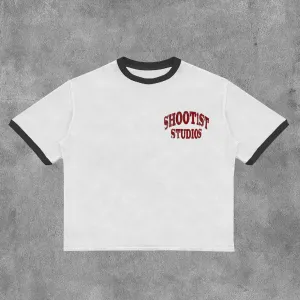 Casual Shootist Studio Print Short Sleeve T-Shirt