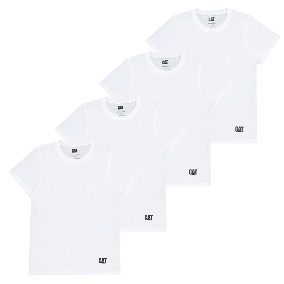 CAT - Men's 4 Pack Crew T-Shirt (43CT393525TA-WHT)