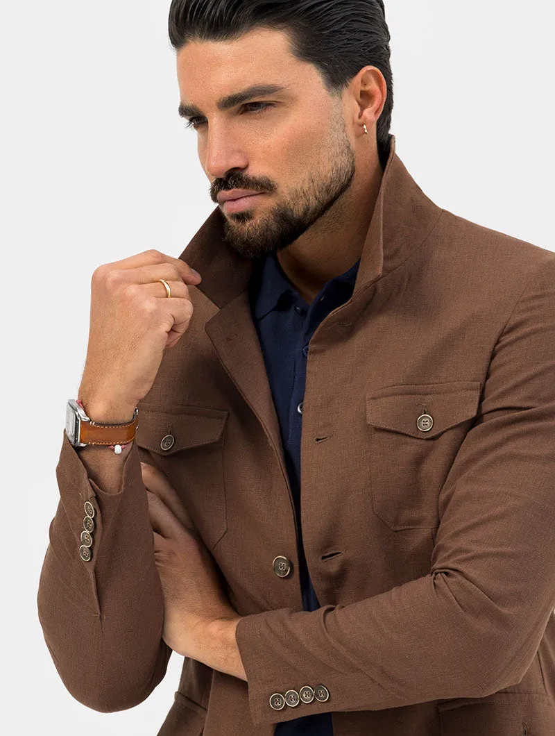 CLAYTON JACKET IN BROWN