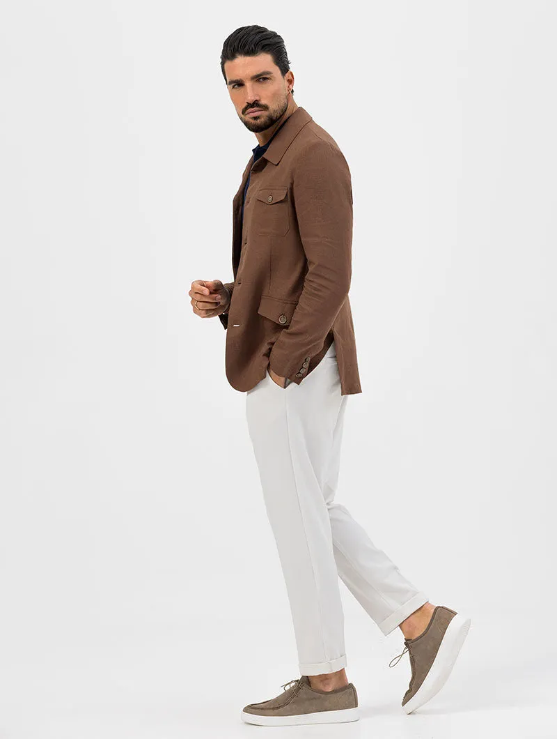 CLAYTON JACKET IN BROWN