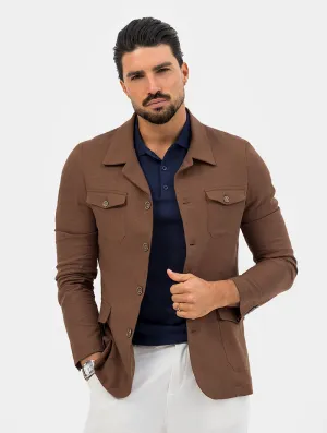 CLAYTON JACKET IN BROWN