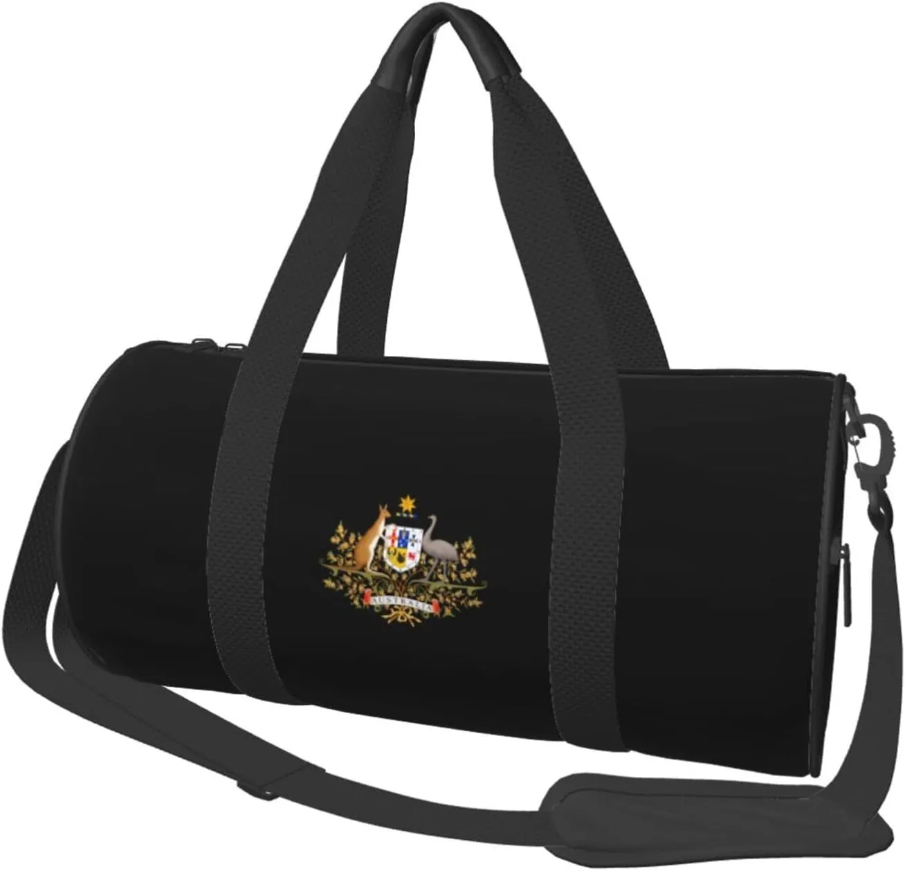 Coat of arms of Australia Convertible Garment Bag with Shoulder Strap, Carry on Garment Duffel Bag for Men Women - Rolling Foldable for Travel Luggage Bags (Black)