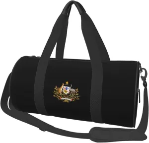 Coat of arms of Australia Convertible Garment Bag with Shoulder Strap, Carry on Garment Duffel Bag for Men Women - Rolling Foldable for Travel Luggage Bags (Black)