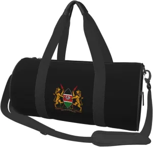 Coat Of Arms Of Kenya Convertible Garment Bag with Shoulder Strap, Carry on Garment Duffel Bag for Men Women - Rolling Foldable for Travel Luggage Bags (Black)