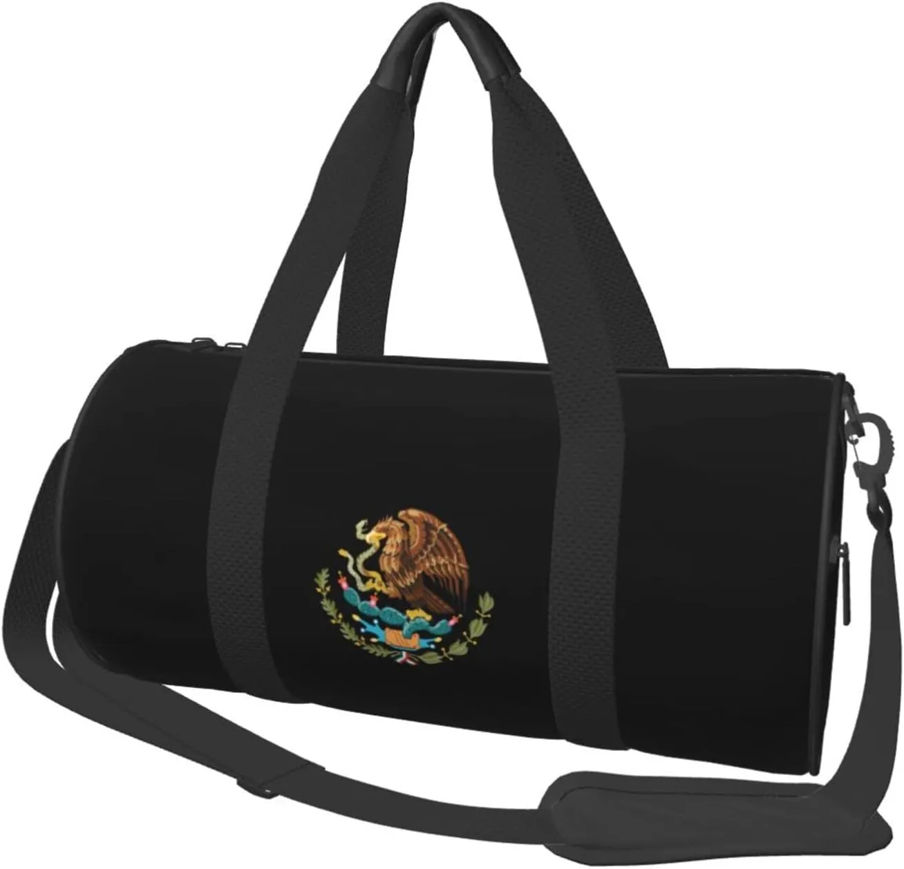 Coat Of Arms Of Mexico Convertible Garment Bag with Shoulder Strap, Carry on Garment Duffel Bag for Men Women - Rolling Foldable for Travel Luggage Bags (Black)