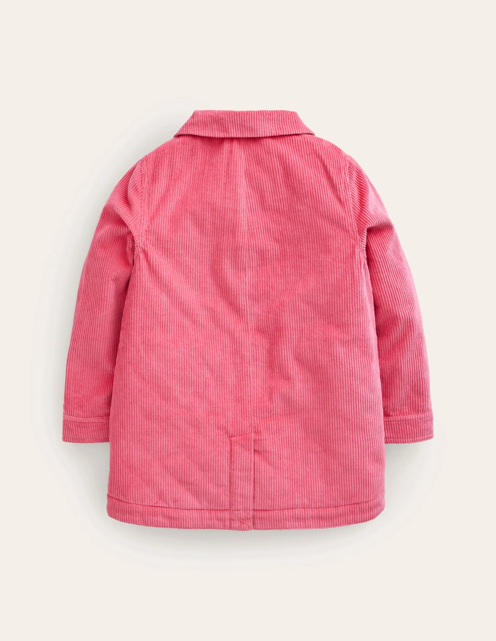 Collared Cord jacket-Rose Pink Bunnies