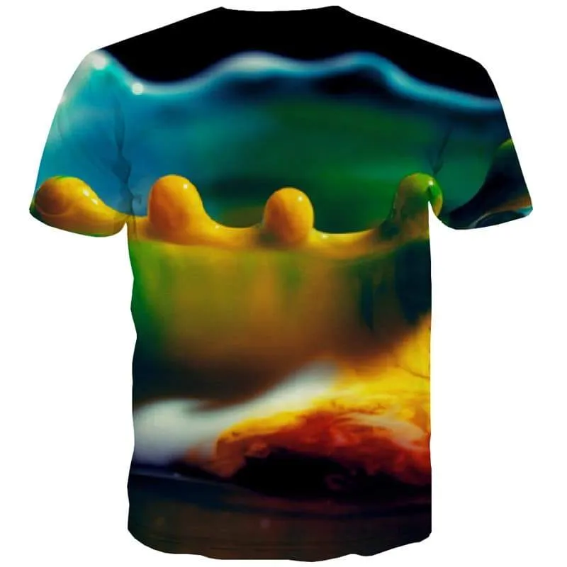Colorful T shirts Men Art Tshirt Printed Abstract Tshirt Anime Harajuku Tshirts Cool