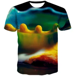Colorful T shirts Men Art Tshirt Printed Abstract Tshirt Anime Harajuku Tshirts Cool