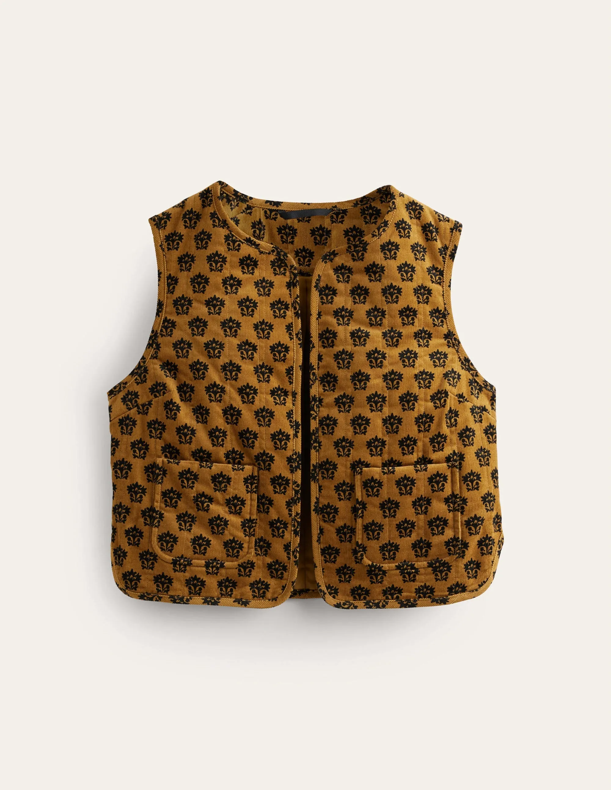 Cord Vest-Golden Olive, Lily