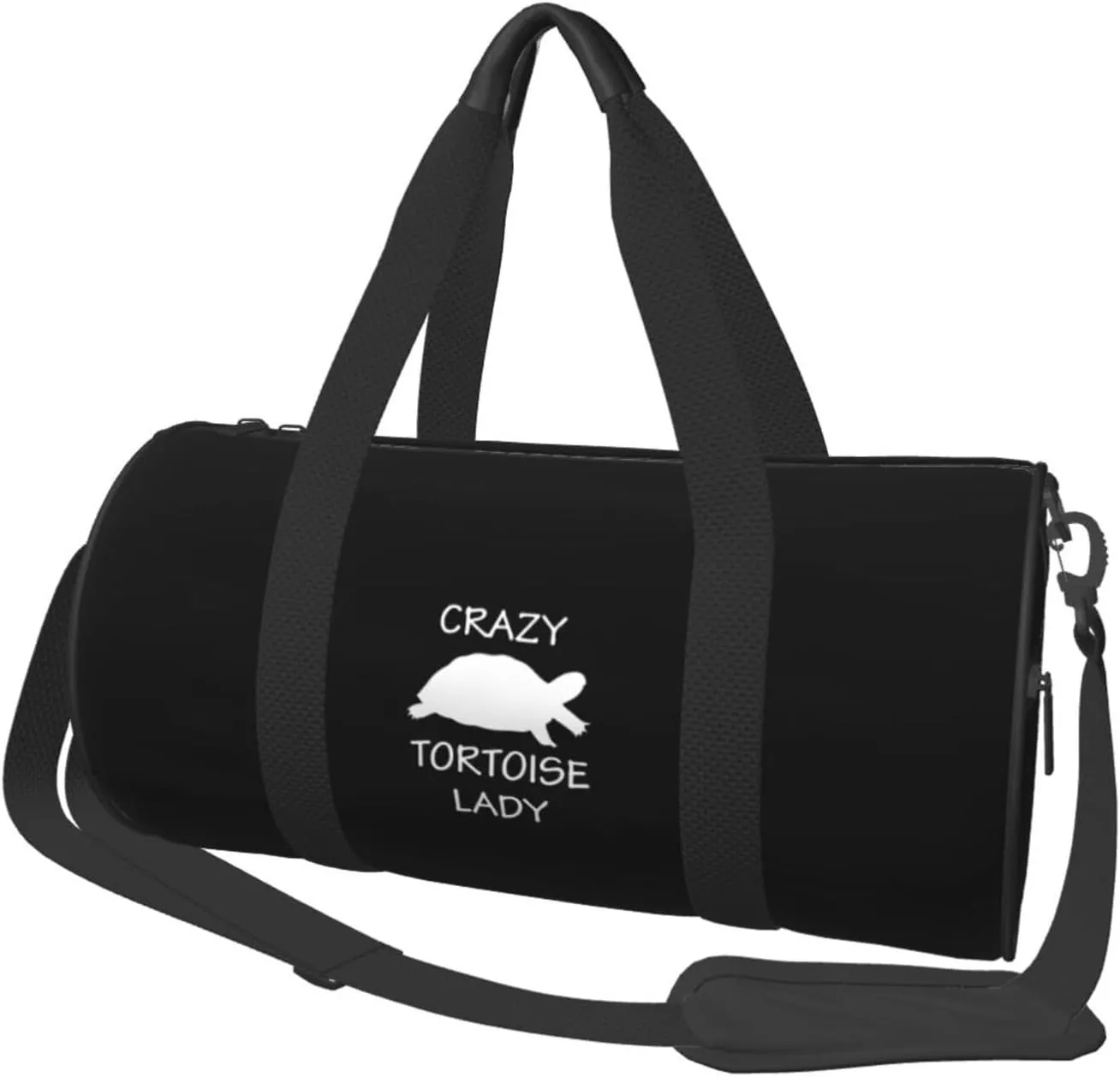Crazy Tortoises Convertible Garment Bag with Shoulder Strap, Carry on Garment Duffel Bag for Men Women - Rolling Foldable for Travel Luggage Bags (Black)