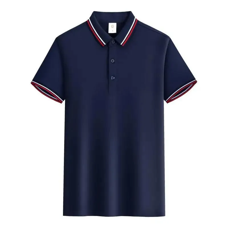 Customized LOGO Polo T-Shirt Men Summer Men's