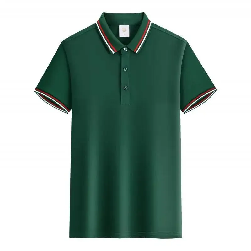 Customized LOGO Polo T-Shirt Men Summer Men's