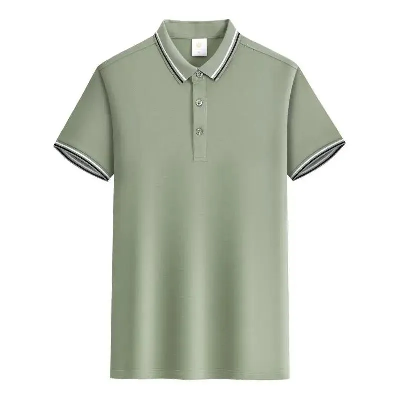Customized LOGO Polo T-Shirt Men Summer Men's
