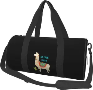 Cute Cartoon Llama Convertible Garment Bag with Shoulder Strap, Carry on Garment Duffel Bag for Men Women - Rolling Foldable for Travel Luggage Bags (Black)