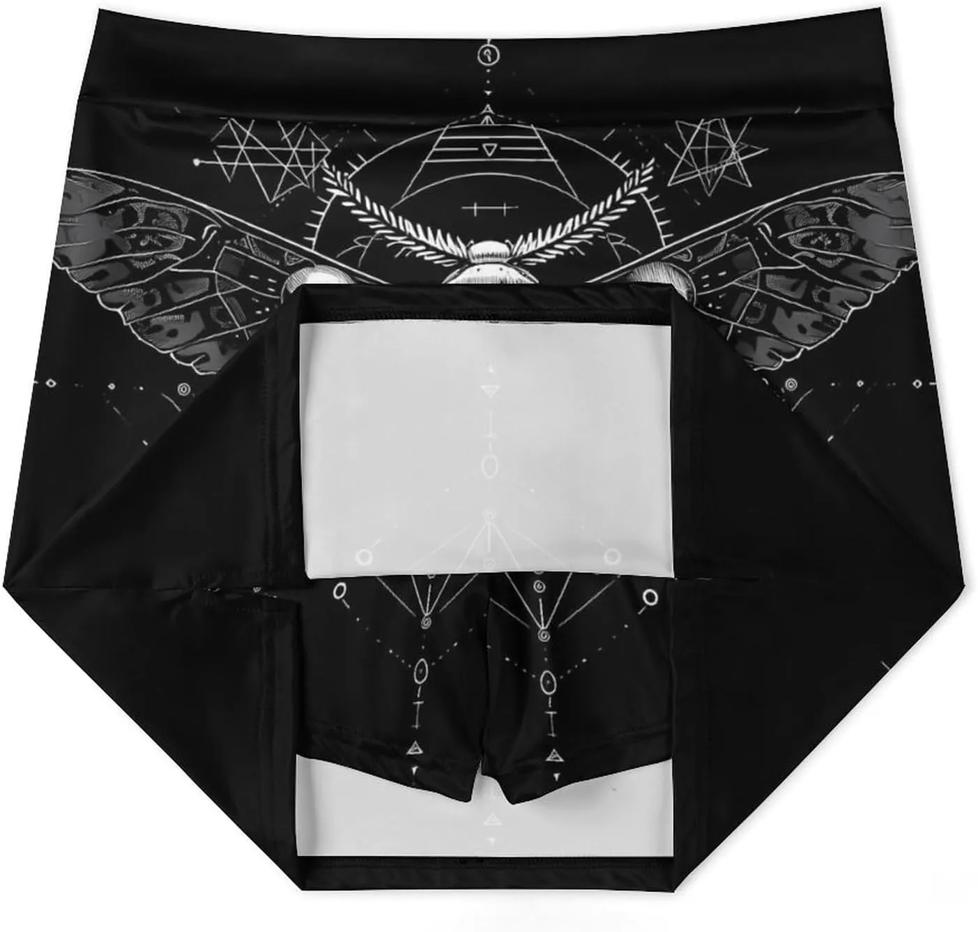 Death Moth Women's Skort Athletic Skirt Golf Skorts A-line Skirts with Built-in Shorts Pockets