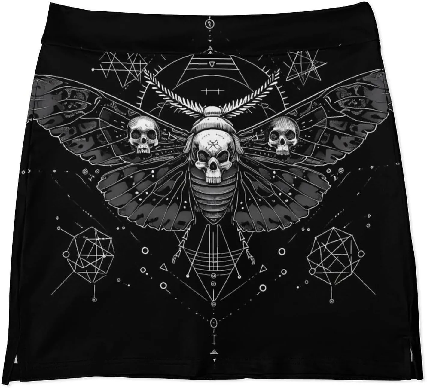 Death Moth Women's Skort Athletic Skirt Golf Skorts A-line Skirts with Built-in Shorts Pockets