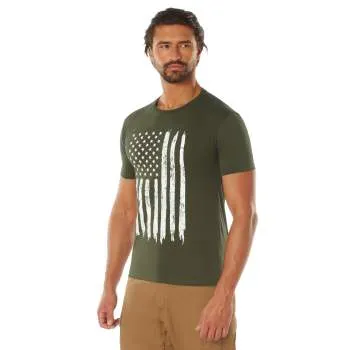 Distressed US Flag Athletic Fit T-Shirt