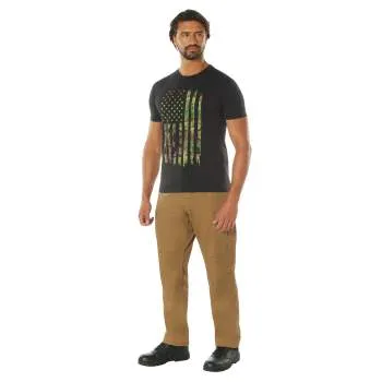 Distressed US Flag Athletic Fit T-Shirt