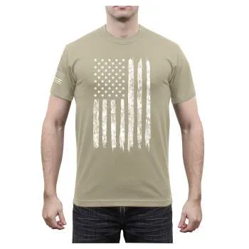Distressed US Flag Athletic Fit T-Shirt