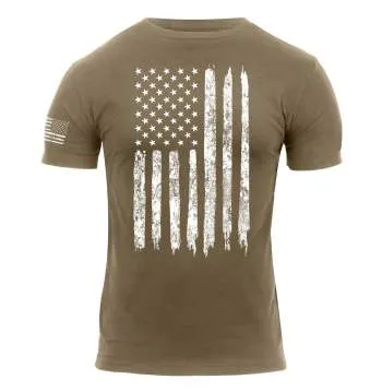 Distressed US Flag Athletic Fit T-Shirt