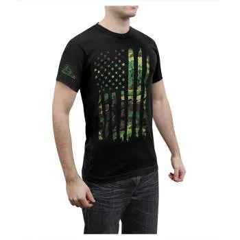 Distressed US Flag Athletic Fit T-Shirt
