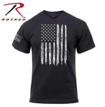 Distressed US Flag Athletic Fit T-Shirt