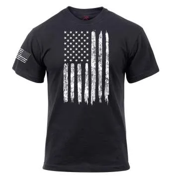 Distressed US Flag Athletic Fit T-Shirt