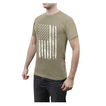 Distressed US Flag Athletic Fit T-Shirt