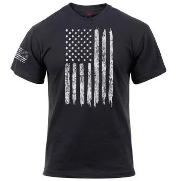 Distressed US Flag Athletic Fit T-Shirt