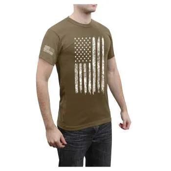 Distressed US Flag Athletic Fit T-Shirt