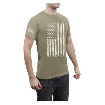 Distressed US Flag Athletic Fit T-Shirt