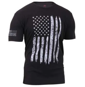 Distressed US Flag Athletic Fit T-Shirt